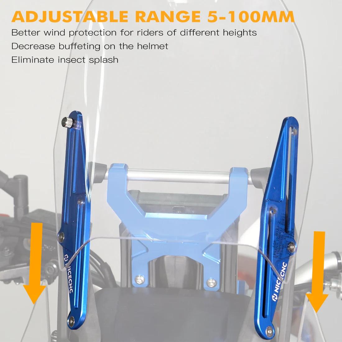 3DFLX Adjustable Windscreen Kit For Yamaha Tenere 700 (2019-2024) - Easy Windshield Adjustment